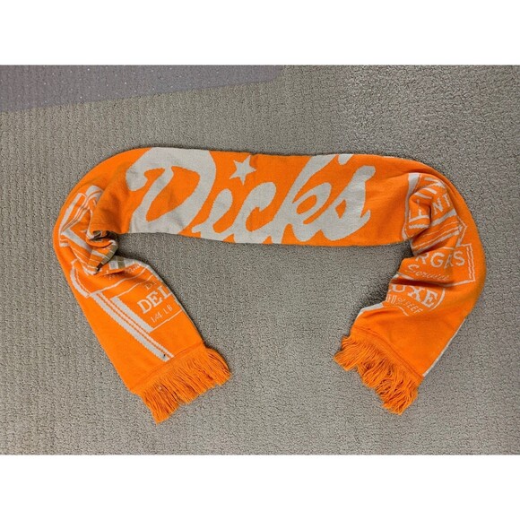 Dick’s Drive-in Burgers Scarf Seattle Deluxe Hamburger Novelty Fringe Orange New - Picture 4 of 5